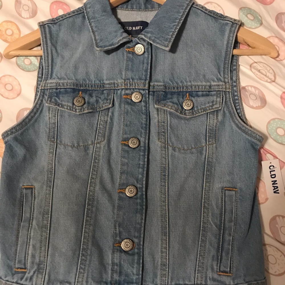 Denim Jean Sleeveless Vest